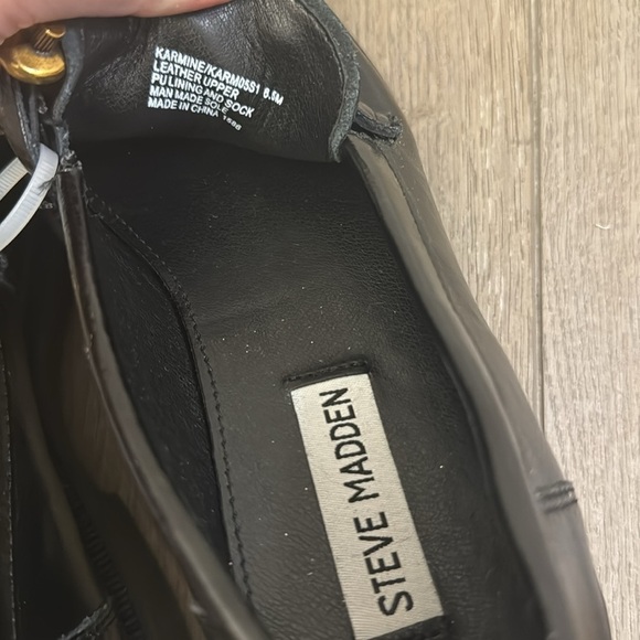 NEW! Steve Madden Black Leather Karmine Loafer - Size 6.5 - Picture 10 of 11